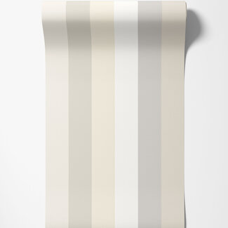 Dutch Wallcoverings Dutch Wallcoverings - FC So Stripey - Rainbow Bloc Oyster - STR50125W