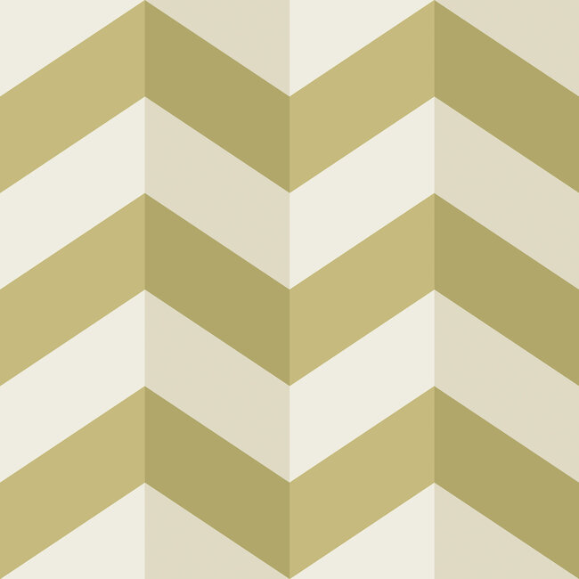 Dutch Wallcoverings Dutch Wallcoverings - FC So Stripey - Illusion Chevron Olive - Vliesbehang - 10m x 50cm - STR50129W