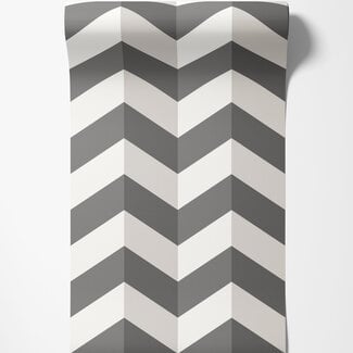Dutch Wallcoverings Dutch Wallcoverings - FC So Stripey - Illusion Chevron Blackboard - STR50134W