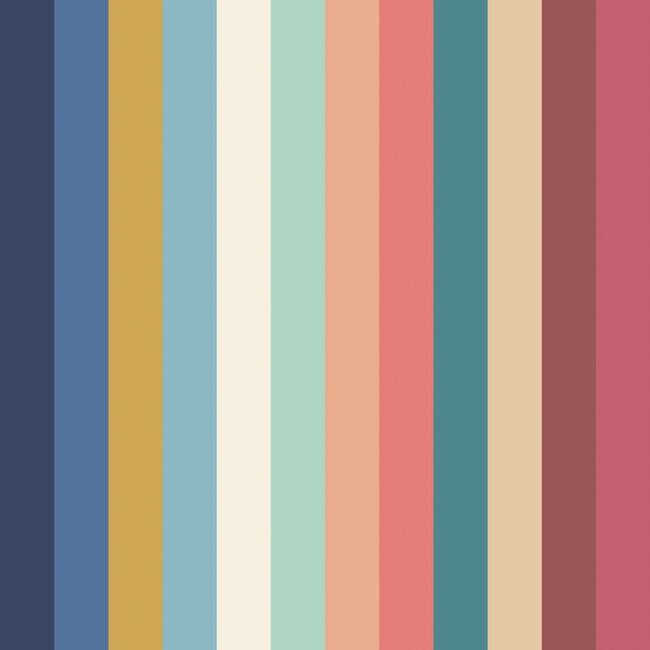 Dutch Wallcoverings Dutch Wallcoverings - FC So Stripey - Kaleidoscope Lipstick Twist - Vliesbehang - 10m x 50cm - STR50137W