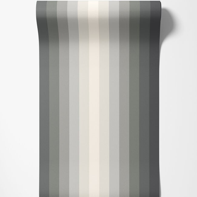Dutch Wallcoverings Dutch Wallcoverings - FC So Stripey - Tone On Tone Charcoal - Vliesbehang - 10m x 50cm - STR50144W