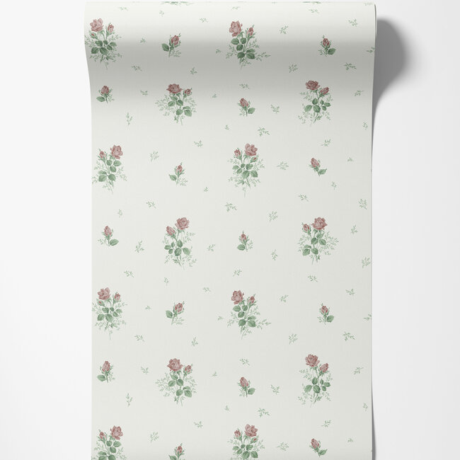 Dutch Wallcoverings Dutch Wallcoverings - FC Sommarang- Rosmarie green  - Vliesbehang - 10m x 53cm - 16007