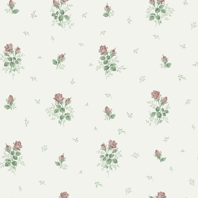 Dutch Wallcoverings Dutch Wallcoverings - FC Sommarang- Rosmarie green  - Vliesbehang - 10m x 53cm - 16007
