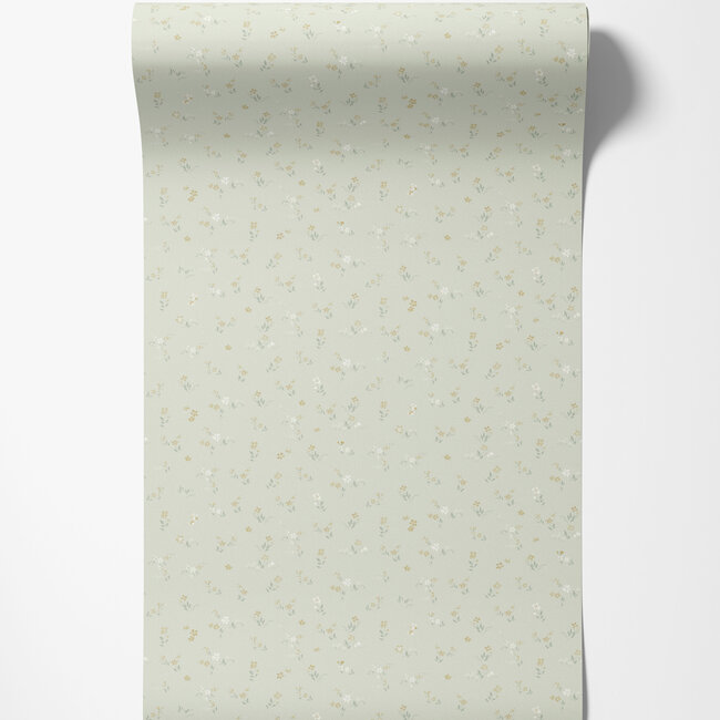Dutch Wallcoverings Dutch Wallcoverings - FC Sommarang- Sommarnatt green - Vliesbehang - 10m x 53cm - 16010
