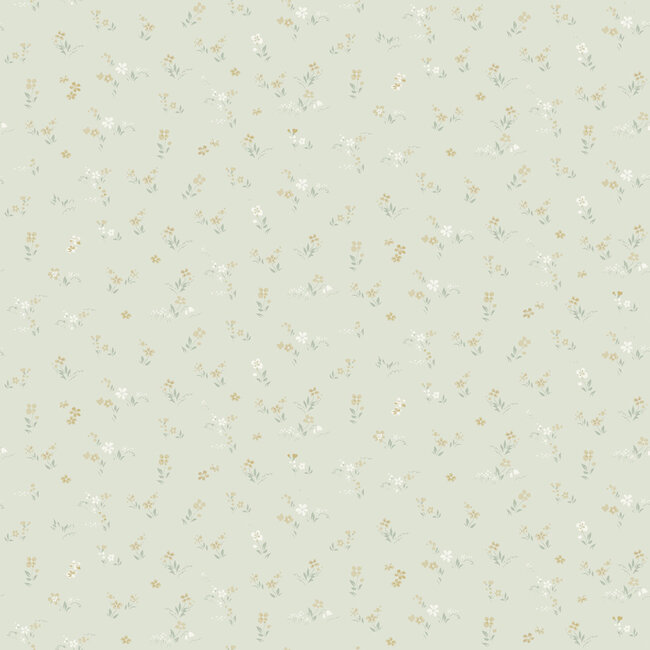 Dutch Wallcoverings Dutch Wallcoverings - FC Sommarang- Sommarnatt green - Vliesbehang - 10m x 53cm - 16010