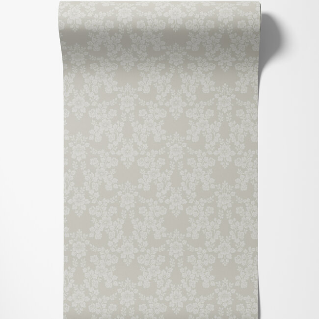 Dutch Wallcoverings Dutch Wallcoverings - FC Sommarang- Rosita beige - Vliesbehang - 10m x 53cm - 16030