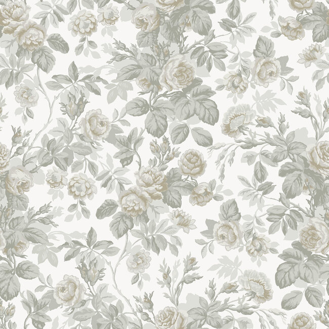 Dutch Wallcoverings Dutch Wallcoverings - FC Sommarang- Rosdalen beige - Vliesbehang - 10m x 53cm - 16034