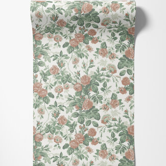 Dutch Wallcoverings Dutch Wallcoverings - FC Sommarang- Rosdalen green/pink - 16036