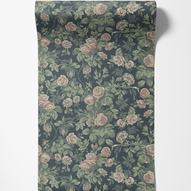 Dutch Wallcoverings Dutch Wallcoverings - FC Sommarang- Rosdalen blue - Vliesbehang - 10m x 53cm - 16037