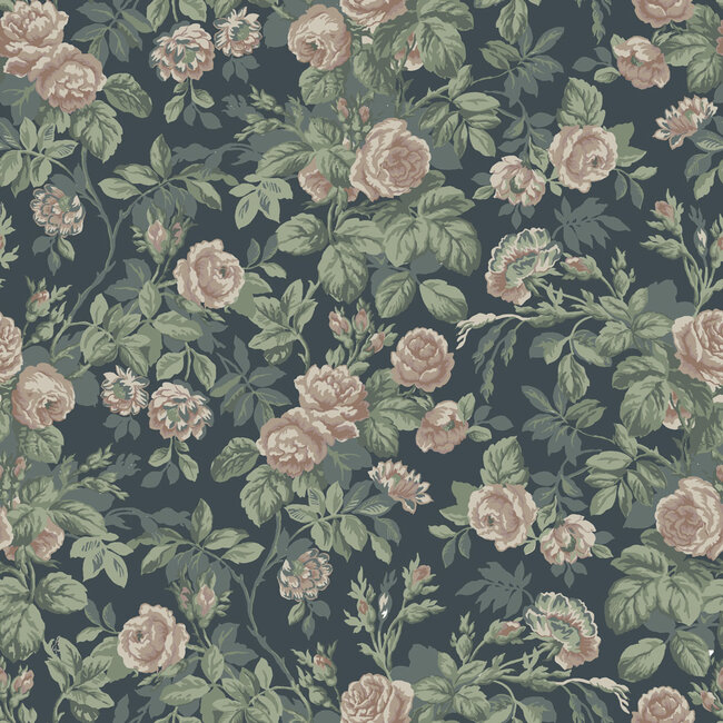 Dutch Wallcoverings Dutch Wallcoverings - FC Sommarang- Rosdalen blue - Vliesbehang - 10m x 53cm - 16037