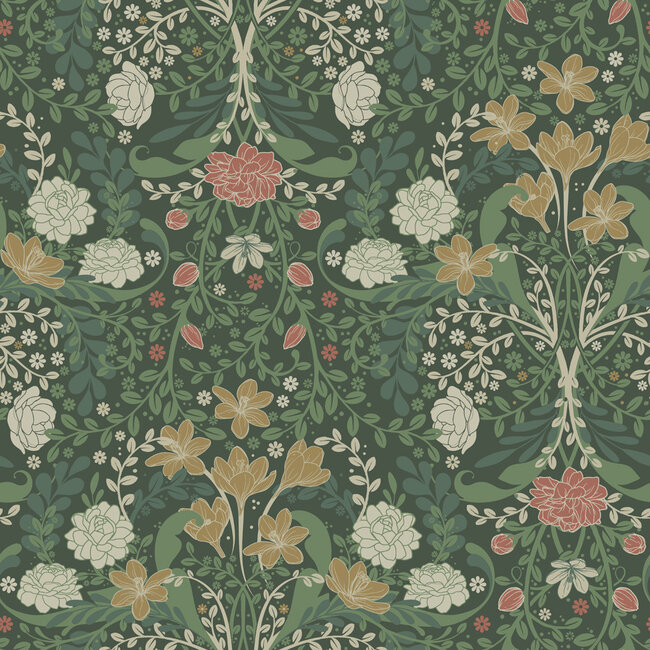 Dutch Wallcoverings Dutch Wallcoverings - FC Sunnano- Frösö Green - Vliesbehang - 10m x 53cm - 24102