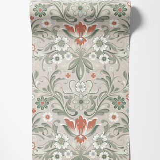 Dutch Wallcoverings Dutch Wallcoverings - FC Sunnano- Östanskär Beige/green - 24108