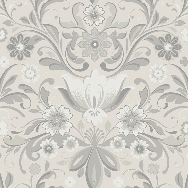 Dutch Wallcoverings Dutch Wallcoverings - FC Sunnano- Östanskär White - Vliesbehang - 10m x 53cm - 24109