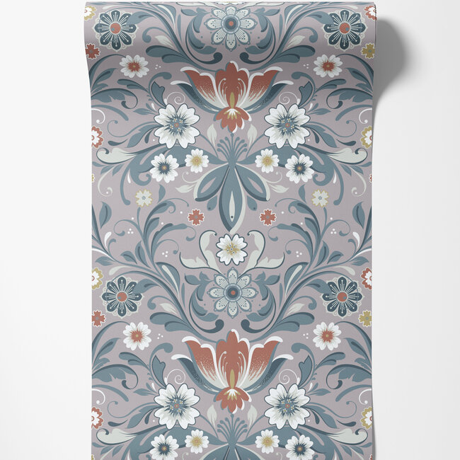 Dutch Wallcoverings Dutch Wallcoverings - FC Sunnano- Östanskär Beige/blue - Vliesbehang - 10m x 53cm - 24110