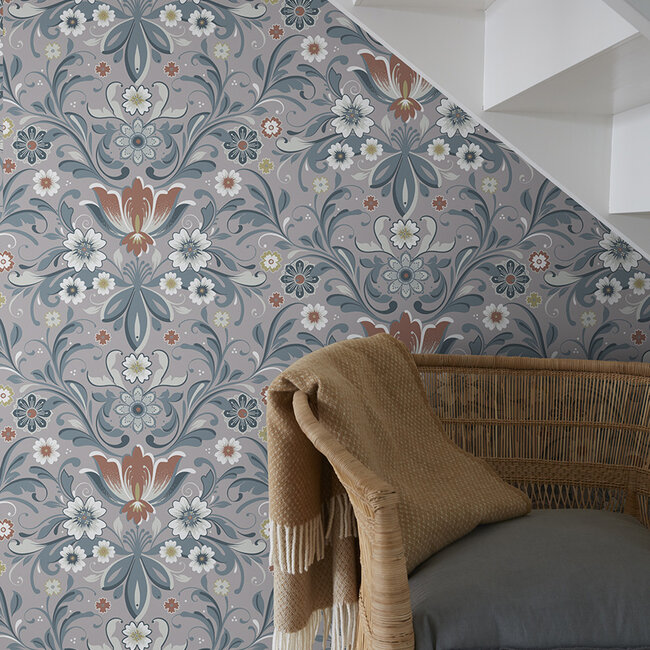 Dutch Wallcoverings Dutch Wallcoverings - FC Sunnano- Östanskär Beige/blue - Vliesbehang - 10m x 53cm - 24110