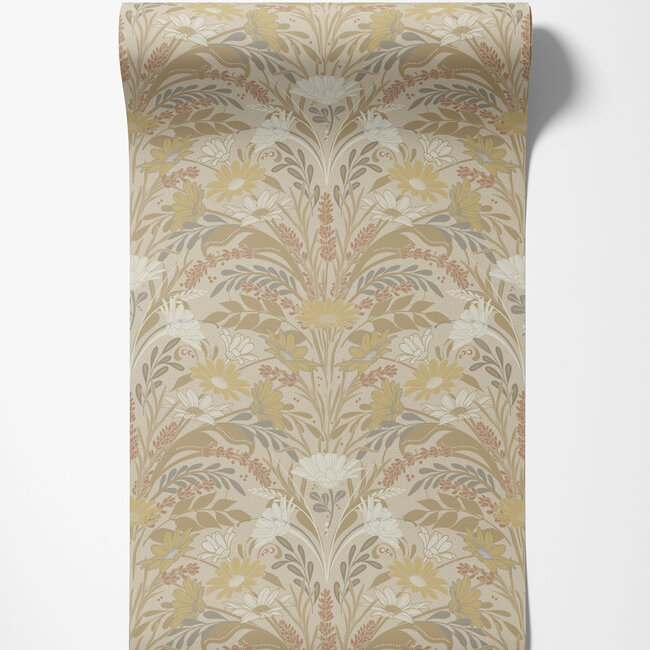 Dutch Wallcoverings Dutch Wallcoverings - FC Sunnano- Värmdö Yellow - Vliesbehang - 10m x 53cm - 24118