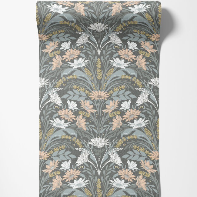 Dutch Wallcoverings Dutch Wallcoverings - FC Sunnano- Värmdö Grey - Vliesbehang - 10m x 53cm - 24120