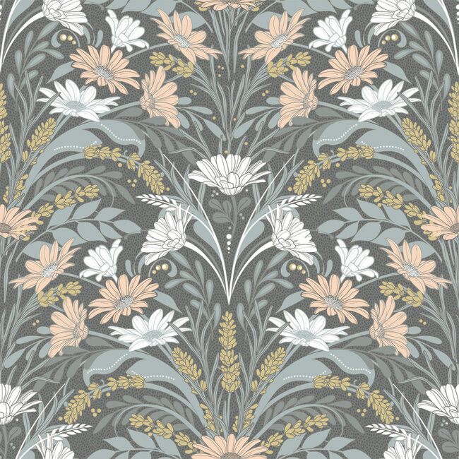 Dutch Wallcoverings Dutch Wallcoverings - FC Sunnano- Värmdö Grey - Vliesbehang - 10m x 53cm - 24120