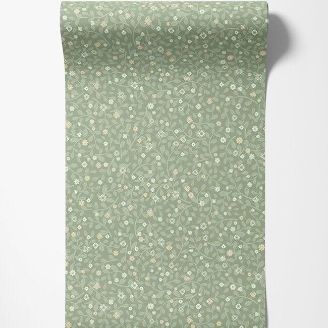 Dutch Wallcoverings Dutch Wallcoverings - FC Sunnano- Hummelvik Green - Vliesbehang - 10m x 53cm - 24127