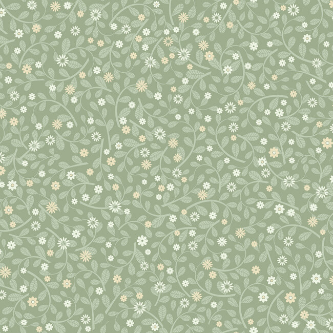 Dutch Wallcoverings Dutch Wallcoverings - FC Sunnano- Hummelvik Green - Vliesbehang - 10m x 53cm - 24127