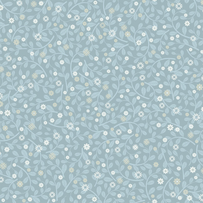 Dutch Wallcoverings Dutch Wallcoverings - FC Sunnano- Hummelvik Blue - Vliesbehang - 10m x 53cm - 24130