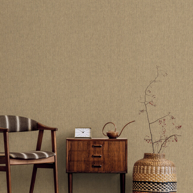 Dutch Wallcoverings Dutch Wallcoverings - FC Textura- Pique Beige/Black - Vliesbehang - 10m x 53cm - 66131