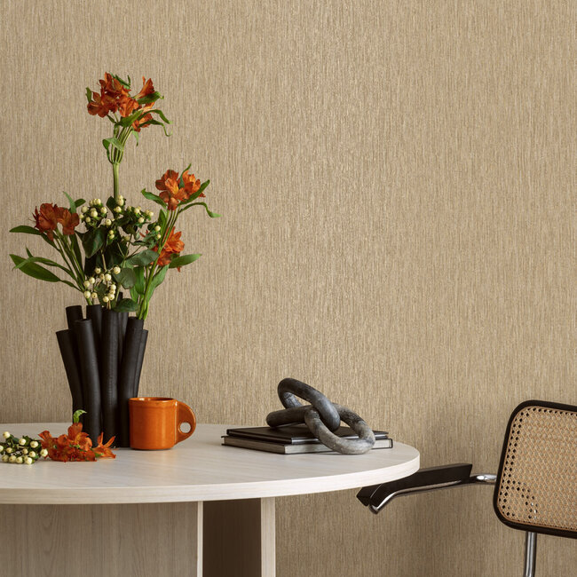 Dutch Wallcoverings Dutch Wallcoverings - FC Textura- Textura Gold/Rust - Vliesbehang - 10m x 53cm - 66140