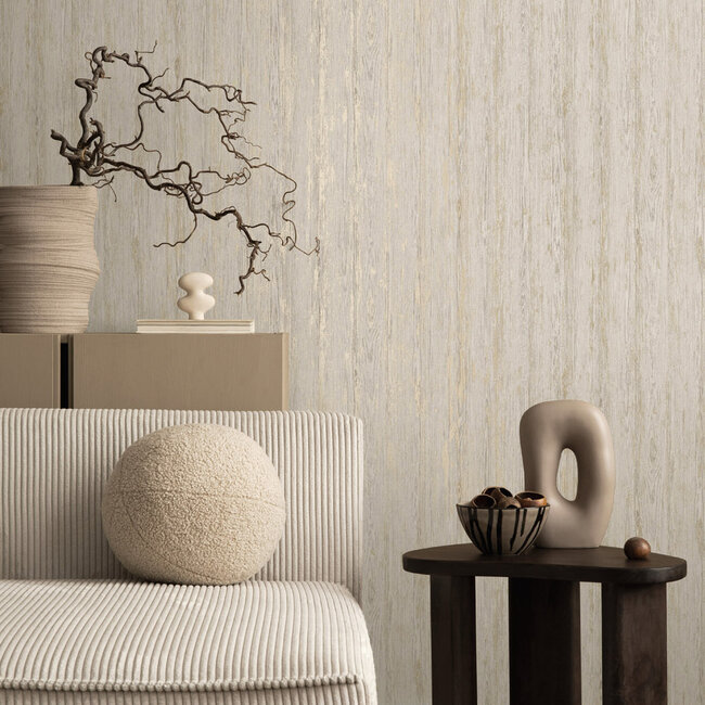 Dutch Wallcoverings Dutch Wallcoverings - FC Textura- Sapele Dove - Vliesbehang - 10m x 53cm - 66152