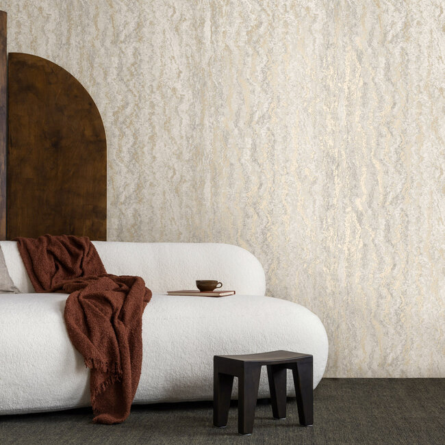 Dutch Wallcoverings Dutch Wallcoverings - FC Textura- Tinos Dove - Vliesbehang - 10m x 53cm - 66162
