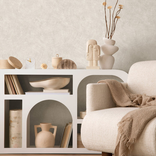 Dutch Wallcoverings Dutch Wallcoverings - FC Textura- Ondala Cream - Vliesbehang - 10m x 53cm - 66170