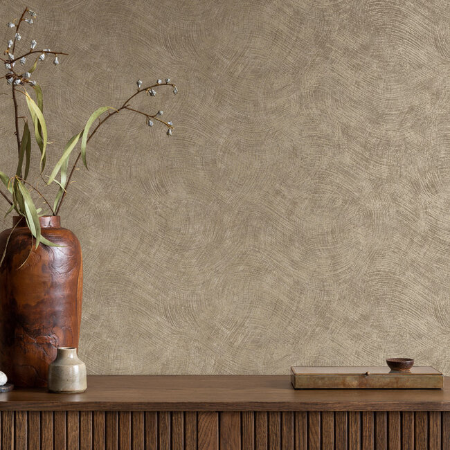 Dutch Wallcoverings Dutch Wallcoverings - FC Textura- Ondala Taupe - Vliesbehang - 10m x 53cm - 66171