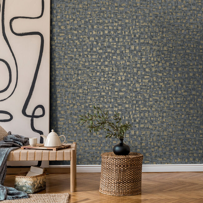 Dutch Wallcoverings Dutch Wallcoverings - FC Textura- Valora Blue - Vliesbehang - 10m x 53cm - 66193