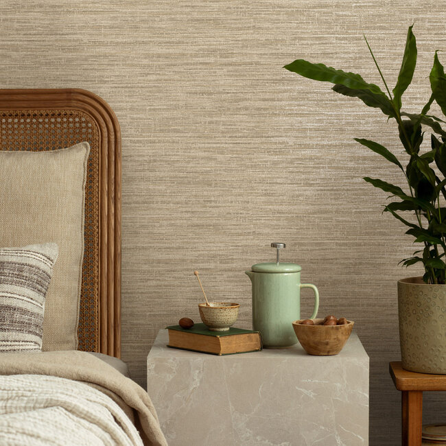 Dutch Wallcoverings Dutch Wallcoverings - FC Textura- Rete Taupe - Vliesbehang - 10m x 53cm - 66201
