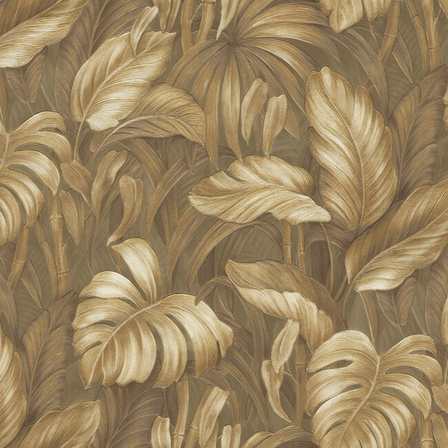 Dutch Wallcoverings Dutch Wallcoverings - FC Voyage- bladeren bruin - Vliesbehang - 10m x 106cm - DB73714