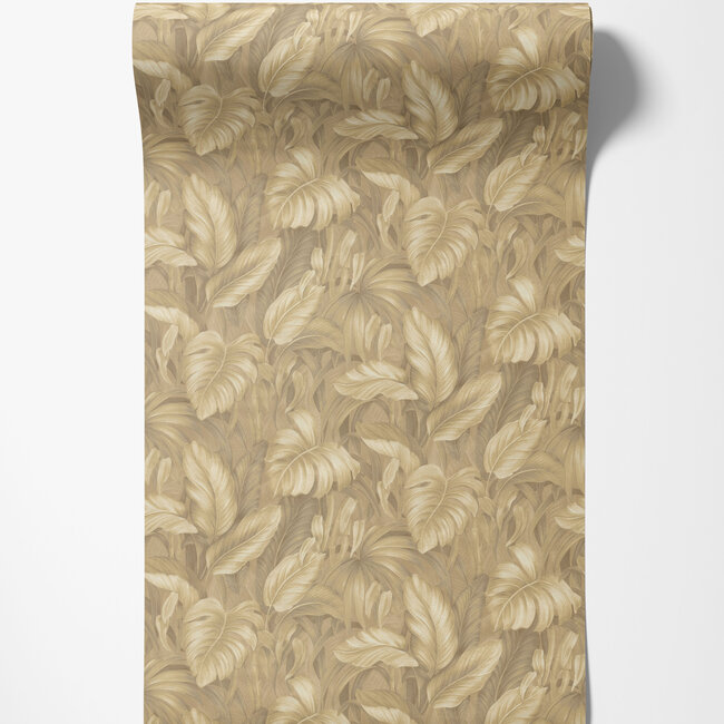 Dutch Wallcoverings Dutch Wallcoverings - FC Voyage- bladeren beige - Vliesbehang - 10m x 106cm - DB73719