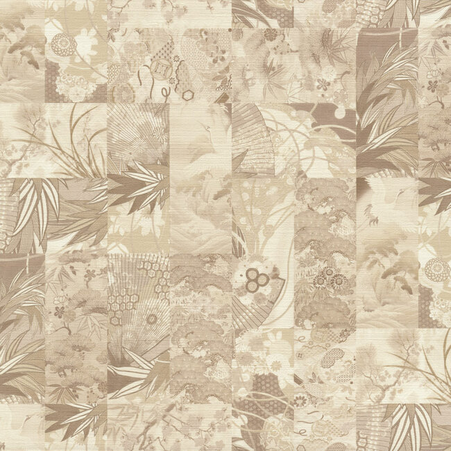 Dutch Wallcoverings Dutch Wallcoverings - FC Voyage- China beige - Vliesbehang - 10m x 106cm - DB73733