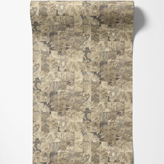 Dutch Wallcoverings Dutch Wallcoverings - FC Voyage- China beige/groen - DB73735