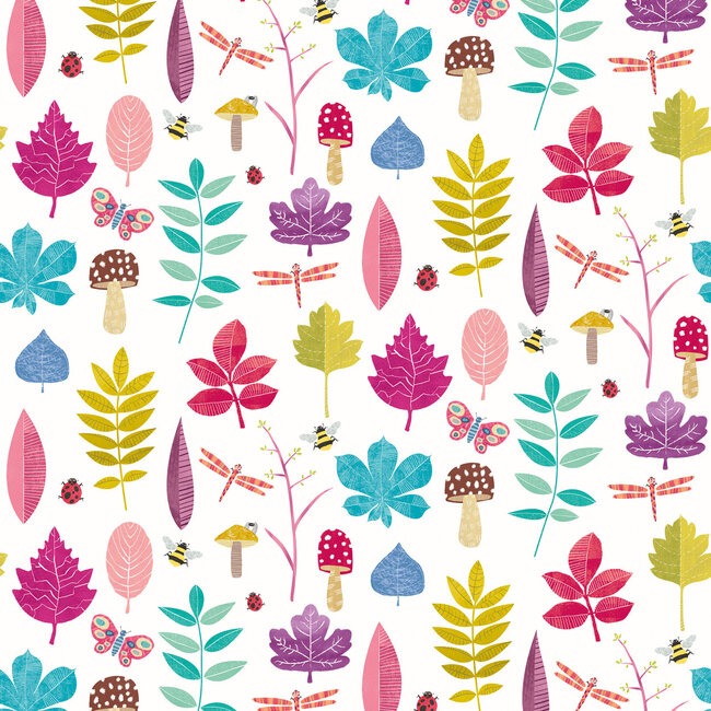 Dutch Wallcoverings Dutch Wallcoverings - FC When I Grow Up - Forest Floor Dolly Mixture - Vliesbehang - 10m x 50cm - WGU50104W