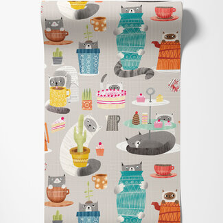 Dutch Wallcoverings Dutch Wallcoverings - FC When I Grow Up - Kitten Kaboodle Peanut Butter - WGU50112W