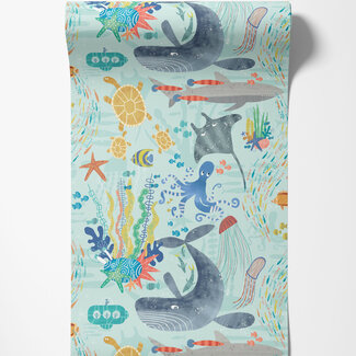 Dutch Wallcoverings Dutch Wallcoverings - FC When I Grow Up - Beneath The Waves Ocean - WGU50131W