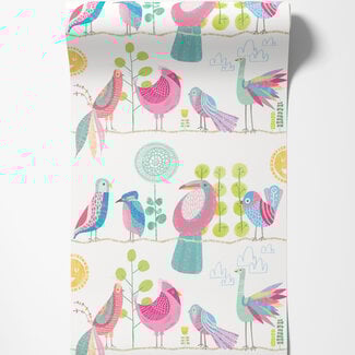 Dutch Wallcoverings Dutch Wallcoverings - FC When I Grow Up - Feather Fandango Candy Apple - WGU50141W