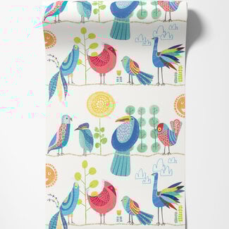 Dutch Wallcoverings Dutch Wallcoverings - FC When I Grow Up - Feather Fandango Royal Bright - WGU50142W