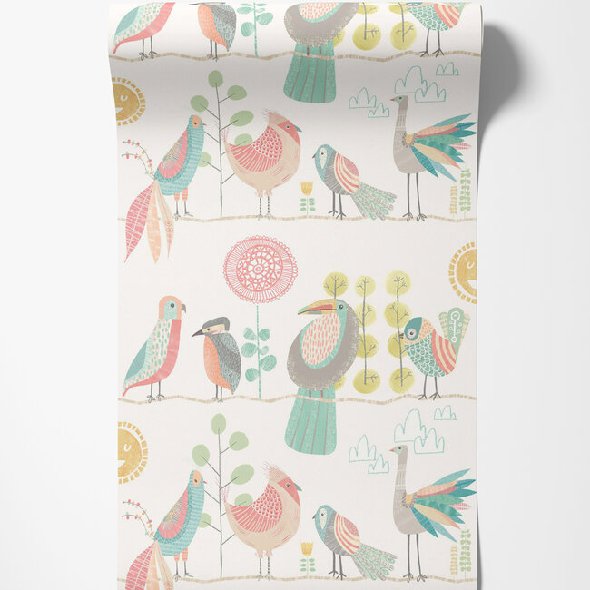 Dutch Wallcoverings Dutch Wallcoverings - FC When I Grow Up - Feather Fandango Ballet Slipper - Vliesbehang - 10m x 50cm - WGU50143W