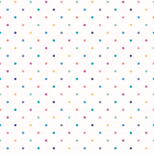 Dutch Wallcoverings Dutch Wallcoverings - FC When I Grow Up - Doodle Spot Ink & Cornflower - Vliesbehang - 10m x 50cm - WGU50155W