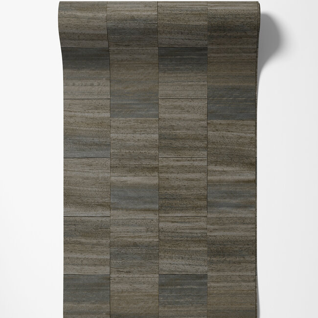 Dutch Wallcoverings Dutch Wallcoverings - Serenity - Squares Antracite - Vliesbehang - 10m x 53cm - SY27536