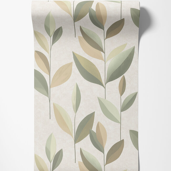 Dutch Wallcoverings Dutch Wallcoverings - Serenity - Smooth Misty Green - Vliesbehang - 10m x 53cm - SY27552