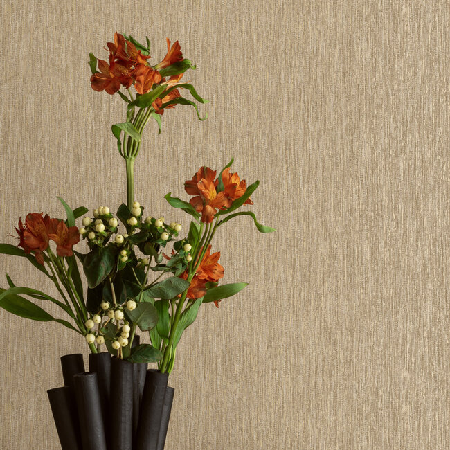 Dutch Wallcoverings Dutch Wallcoverings - FC Textura- Textura Gold/Rust - Vliesbehang - 10m x 53cm - 66140