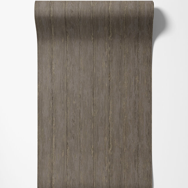 Dutch Wallcoverings Dutch Wallcoverings - FC Textura- Sapele Charcoal - Vliesbehang - 10m x 53cm - 66150