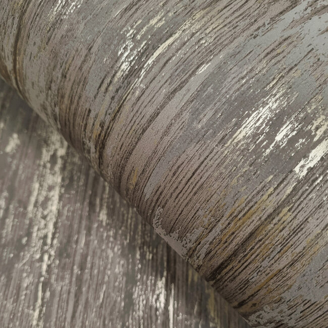 Dutch Wallcoverings Dutch Wallcoverings - FC Textura- Sapele Charcoal - Vliesbehang - 10m x 53cm - 66150