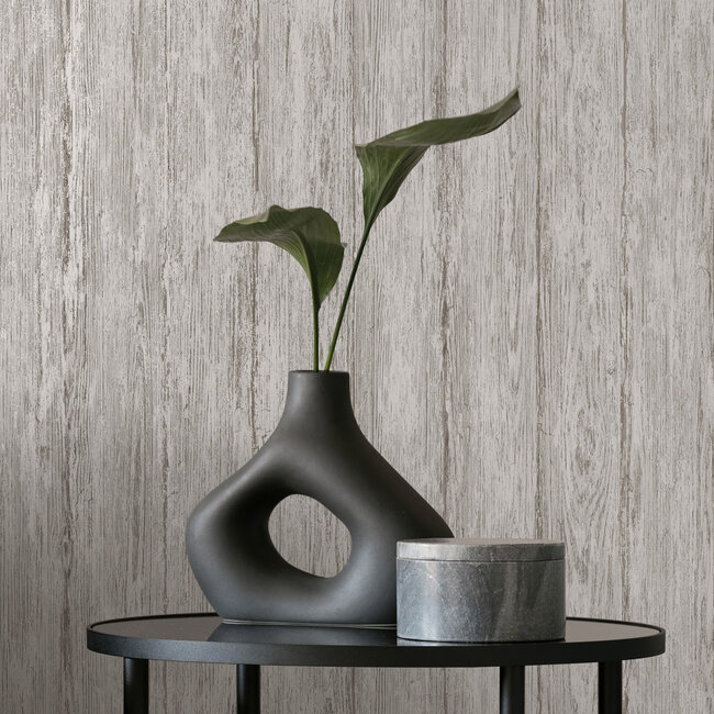 Dutch Wallcoverings Dutch Wallcoverings - FC Textura- Sapele Grey - Vliesbehang - 10m x 53cm - 66151